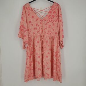 Slip on V-Neckline With Criss Cross Back Rayon Dress Torrid Size 1